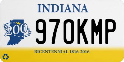IN license plate 970KMP