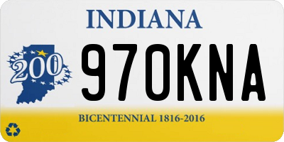 IN license plate 970KNA