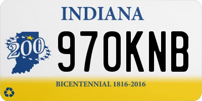 IN license plate 970KNB