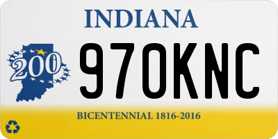 IN license plate 970KNC