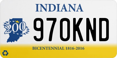 IN license plate 970KND