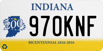IN license plate 970KNF