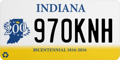 IN license plate 970KNH