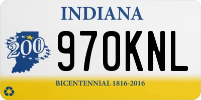 IN license plate 970KNL