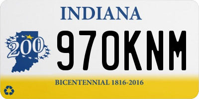 IN license plate 970KNM