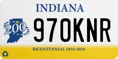 IN license plate 970KNR