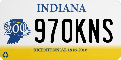 IN license plate 970KNS