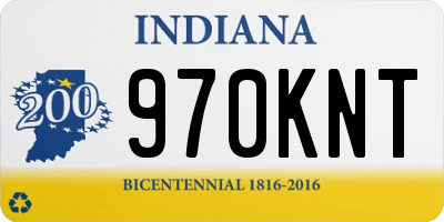 IN license plate 970KNT