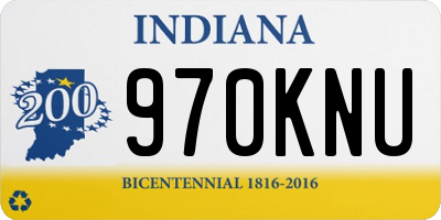 IN license plate 970KNU