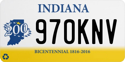 IN license plate 970KNV