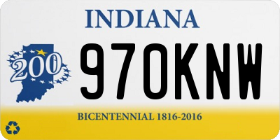 IN license plate 970KNW
