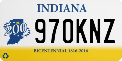 IN license plate 970KNZ