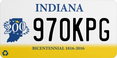 IN license plate 970KPG