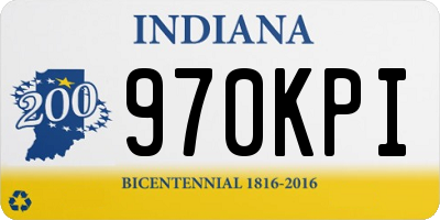 IN license plate 970KPI