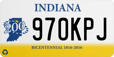 IN license plate 970KPJ
