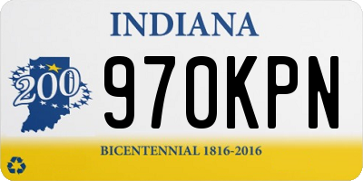 IN license plate 970KPN