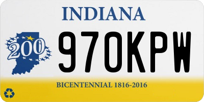 IN license plate 970KPW
