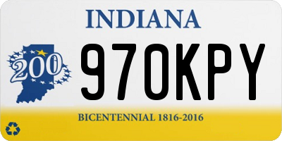 IN license plate 970KPY