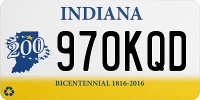 IN license plate 970KQD