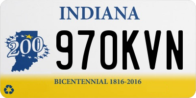 IN license plate 970KVN