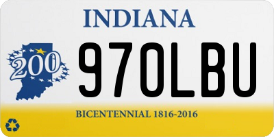 IN license plate 970LBU