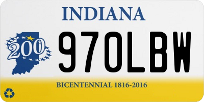 IN license plate 970LBW