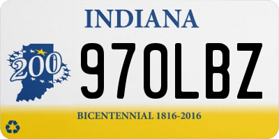 IN license plate 970LBZ