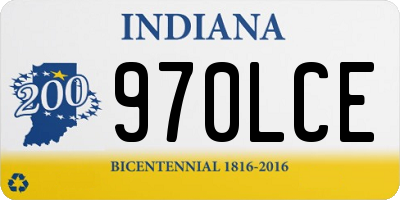 IN license plate 970LCE