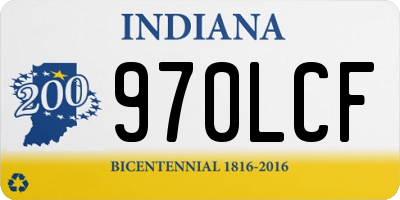 IN license plate 970LCF