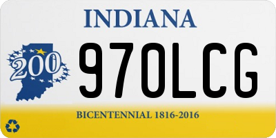 IN license plate 970LCG