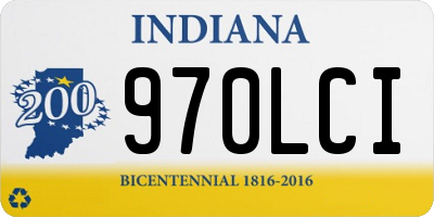IN license plate 970LCI