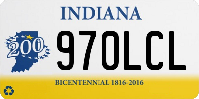 IN license plate 970LCL