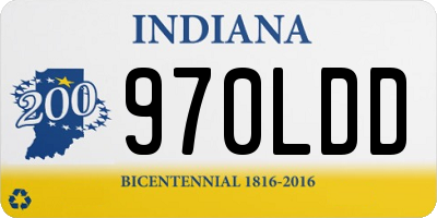 IN license plate 970LDD
