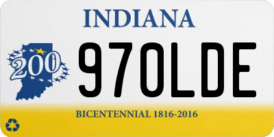 IN license plate 970LDE