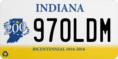 IN license plate 970LDM