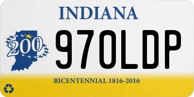 IN license plate 970LDP