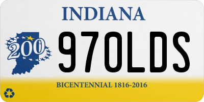 IN license plate 970LDS