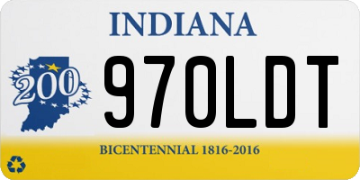 IN license plate 970LDT