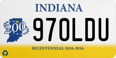 IN license plate 970LDU