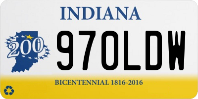IN license plate 970LDW