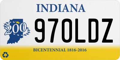 IN license plate 970LDZ
