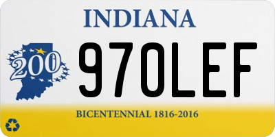 IN license plate 970LEF