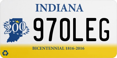 IN license plate 970LEG