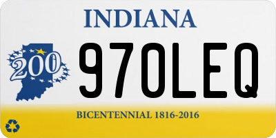 IN license plate 970LEQ