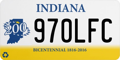 IN license plate 970LFC