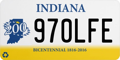 IN license plate 970LFE