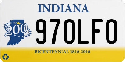 IN license plate 970LFO