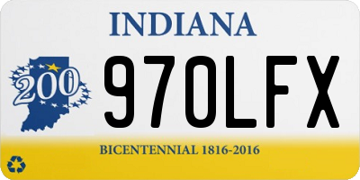 IN license plate 970LFX