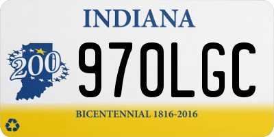 IN license plate 970LGC