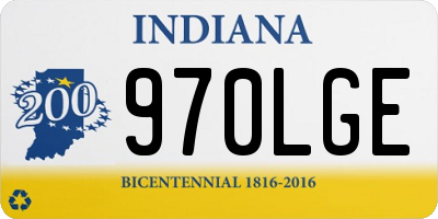 IN license plate 970LGE